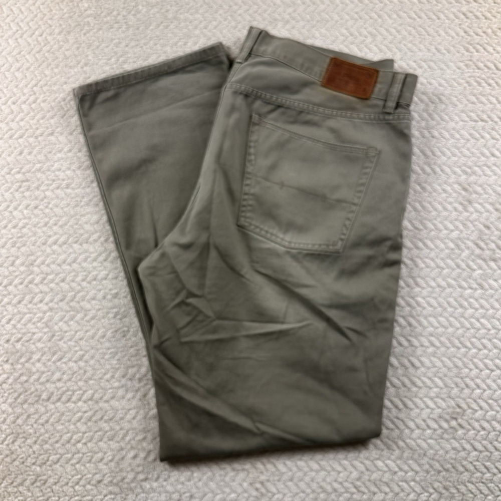 Polo Ralph Lauren 650 Straight Leg Pants Men's 36x32 Green Cotton Chino Travel - Picture 3 of 16